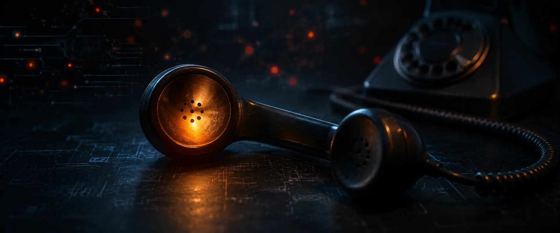 Phone receiver glowing with warm light, representing how to negotiate with lenders about a missed or late payment